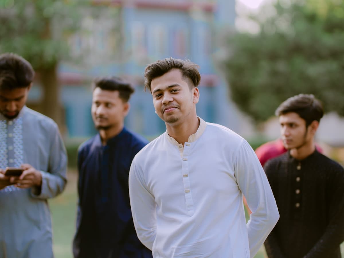 A group of friends together outdoors